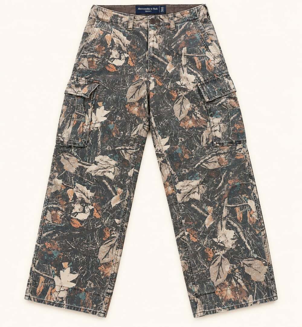 Abercrombie & Fitch Baggy Camo Cargo Pants 30x30 Realtree Y2K Streetwear